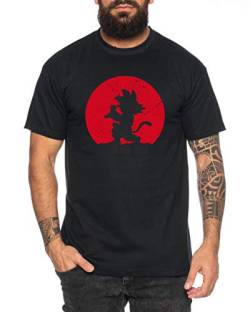 Kame Moon Herren T-Shirt One Goku Dragon Master Son Ball Vegeta Turtle Roshi Piece Golds Db, Farbe:Schwarz, Größe:M von Sambosa