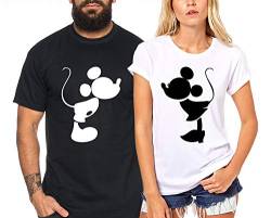 Kiss - Partner-T-Shirt Damen und Herren - 2 Stück - Couple-Shirt Geschenk Set für Verliebte - Partner-Geschenke - Bestes Geburtstagsgeschenk - Partnerlook von Sambosa