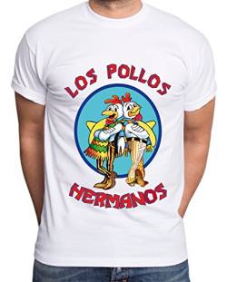 Los Pollos Herren T-Shirt Hermanos Bad Heisenberg Breaking, Farbe:Weiß;Größe:L von Sambosa