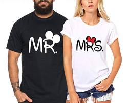 Mr Mrs Mouse - Partner-T-Shirt Damen und Herren - 2 Stück - Couple-Shirt Geschenk Set für Verliebte - Partner-Geschenke - Bestes Geburtstagsgeschenk - Partnerlook von Sambosa