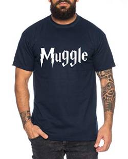 Muggle Herren T-Shirt Potter Zauber Magie Schule Harry, Farbe:Dunkelblau, Größe:XL von Sambosa