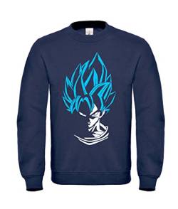 Sambosa Super Son Goku Blue God Modus Herren Sweatshirt Pullover Hoodie von Sambosa