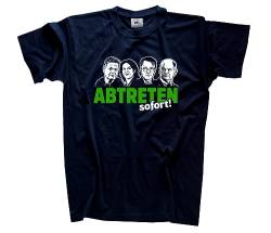 Diese Regierung-Abtreten sofort T-Shirt Navy L Klassisch Kurzarm Rundhals von Sammys Shirt Store