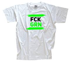 FCK GRN Fu_k Grün Grüne T-Shirt Weiss XXL Klassisch Kurzarm Rundhals von Sammys Shirt Store