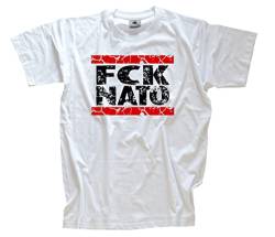 FCK NATO DMC Style T-Shirt Weiss L von Sammys Shirt Store