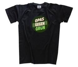 Opas gegen Grün Diktatur Protest DTF-Druck T-Shirt Klassisch Rundhals Kurzarm Schwarz XXL von Sammys Shirt Store