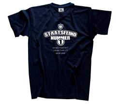 Staatsfeind ungetestet, ungeimpft, gesund T-Shirt Navy XL von Sammys Shirt Store