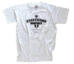Staatsfeind ungetestet, ungeimpft, gesund T-Shirt Weiss XL von Sammys Shirt Store