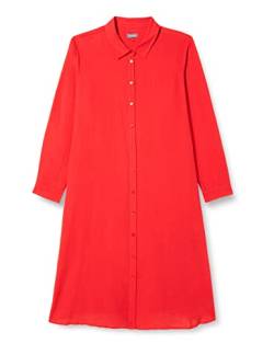 SAMOON Damen 260061-21031 Bluse, Power Red, 48 von Samoon