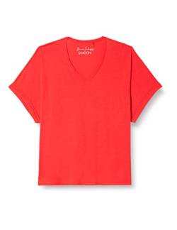 SAMOON Damen 271058-26202 T-Shirt, Power Red, 56 von Samoon