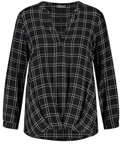 SAMOON Damen 360205-21350 Bluse, Mehrfarbig (Black Gemustert 1102), (Herstellergröße: 44) von Samoon