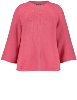 Samoon Damen 3/4 Arm Pullover aus Baumwoll-Strick 3/4 Arm, Raglanarm, weiter Arm unifarben Soft Cranberry 44 von Samoon