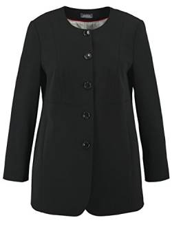 Samoon Damen Blazer Langarm Anzugjacke, Schwarz (Schwarz 11000), 54 von Samoon