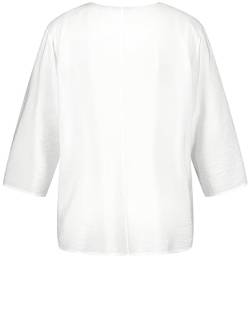 Samoon Damen Feine 3/4 Arm Bluse 3/4 Arm unifarben White 42 von Samoon