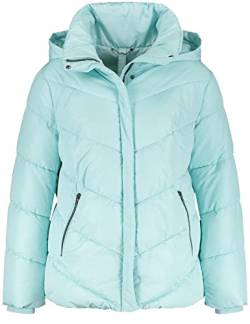 Samoon Damen Steppjacke mit versteckter Kapuze Langarm, Ärmelbündchen unifarben Crystal Blue 42 von Samoon