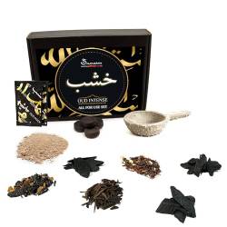 SAMSARA Komplettes Bakhoor-Set – Arabischer Duft für Damen | Arabische Düfte für Herren, Holz, Duft für Haare, Körper und Kleidung | Made in Dubai (Bakhoor-Kit) von Samsara