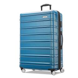 Samsonite Omni 2 Hardside Erweiterbares Gepäck mit Spinner-Rädern, Blau (Caribbean Blue), Checked-Large 28-Inch, Omni 2 Hartschalengepäck mit Drehrollen von Samsonite
