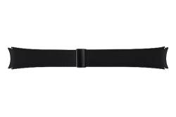 Samsung D-Buckle Hybrid Eco-Leather Band (Normal, S/M) ET-SHR94 für die Galaxy Watch6, Uhrenarmband, Original Armband, D-Buckle, Lederimitat, Fluorkautschuk, anpassbare Faltschließe, elegant, Black von Samsung