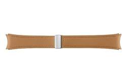 Samsung D-Buckle Hybrid Eco-Leather Band (Normal, S/M) ET-SHR94 für die Galaxy Watch6, Uhrenarmband, Original Armband, D-Buckle, Lederimitat, Fluorkautschuk, anpassbare Faltschließe, elegant, Camel von Samsung