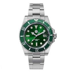 NC San Martin Diver Ghost Luxusuhr Saphirglas Herren Automatik Mechanische Herrenuhren Keramiklünette Armbanduhr (Green) von San Martin