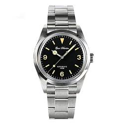 San Martin New 39mm Retro Automatic Dress Watches 10ATM Saphirglas Edelstahl Mechanische Taucherarmbanduhr für Männer Männlich (with Logo) von San Martin