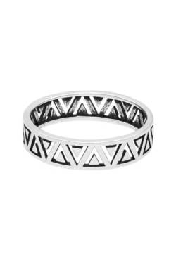 San Saru Triangle Shape Ring - Schöner Ring, der dreieckige Formen mit hohlen und undurchsichtigen Teilen für Frauen/Mädchen kombiniert - Ring ADIVA von San Saru