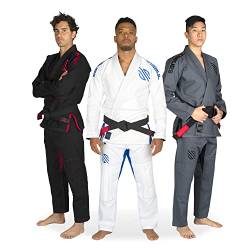 Sanabul Grundlagen V.2 Ultraleichtes vorgeschrumpftes BJJ Jiu Jitsu Gi (A3, Weiß) Siehe Spezielle Größenanleitung von Sanabul