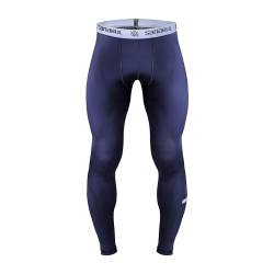 Sanabul Herren Kompressions-Baselayer Jiu Jitsu Spats Strumpfhose - Blau - Mittel von Sanabul