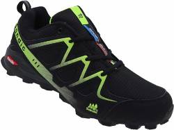 Herren Sportschuhe Sneaker Turnschuhe Laufschuhe Männer Schuhe Nr. 6309 (schwarz grün, 42) von Sandic