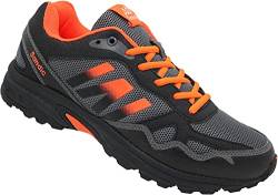 Herren Sportschuhe Sneaker Turnschuhe Laufschuhe Schuhe Nr. 2216 (Schwarz Grau Orange, eu_Footwear_Size_System, Adult, Men, Numeric, medium, Numeric_46) von Sandic