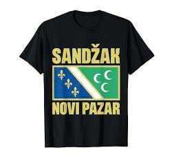 Sandzak Sandzaklija Novi Pazar Flagge T-Shirt von Sandzak Serbija Montenegro Balkan Designs