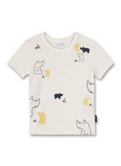 Sanetta Baby-Jungen 902292 T-Shirt, Ivory, 74 von Sanetta