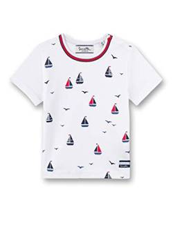 Sanetta Baby-Jungen Fiftyseven T-Shirt Langarmshirt, Weiß (White 10), 62 (Herstellergröße: 062) von Sanetta