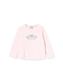 Sanetta Baby-Mädchen FIFTSEVEN Hellrosa Weißes Sweatshirt mit zurückhaltendem Schwanen-Artwork in Rosa Fiftyseven, 068 von Sanetta