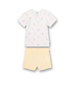 Sanetta Baby-Mädchen Pyjama Short, Allover beige Kleinkind-Schlafanzüge, White Pebble, 86 von Sanetta