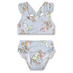 Sanetta - Beach Kids Girls Bikini Ruffle Straps - Bikini Gr 104;116;128;140;92;98 grau von Sanetta