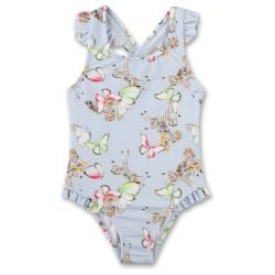 Sanetta - Beach Kids Girls Swimsuit Ruffle Straps - Badeanzug Gr 104;116;128;140;92;98 grau von Sanetta