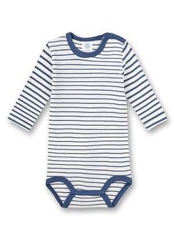 Sanetta Body Langarm Blau Ringel | Hochwertiger und nachhaltiger Body für Jungen aus Bio-Baumwolle. Baby Body 068 von Sanetta