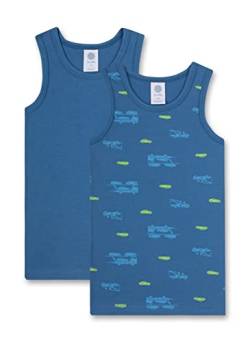 Sanetta Jungen 336066 Doppelpack Unterhemd, Ocean, 104 (2er Pack) von Sanetta