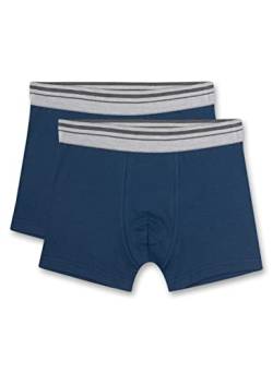 Sanetta Jungen-Hipshorts (Doppelpack) Blau | Hochwertige und nachhaltige Boxer für Jungen aus Bio-Baumwolle. | Inhalt: 2er-Set Unterwäsche für Jungen 176 von Sanetta