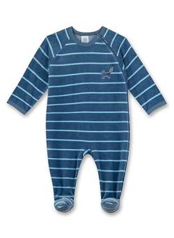 Sanetta Jungen-Overall Blau aus Nicki | Praktischer und bequemer Strampler aus Nicki für Jungen. Baby Overall 068 von Sanetta