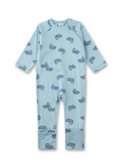 Sanetta Jungen-Overall Hellblau | Praktischer und bequemer Strampler aus Bio-Baumwolle für Jungen. Baby Overall 068 von Sanetta