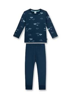 Sanetta Jungen-Schlafanzug Blau | Hochwertiger und bequemer Schlafanzug aus Bio-Baumwolle für Jungen. Pyjamaset für Jungen 104 von Sanetta