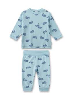 Sanetta Jungen-Schlafanzug Blau | Nachhaltiger und bequemer Schlafanzug aus Bio-Baumwolle für Jungen. Baby Schlafanzug 104 von Sanetta