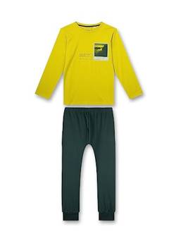 Sanetta Jungen-Schlafanzug Gelb | Bequemer Schlafanzug für Jungen lang. | Pyjamaset Größe 140 von Sanetta