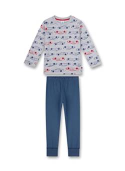 Sanetta Jungen-Schlafanzug Graumelange | Bequemer Schlafanzug für Jungen lang. | Pyjamaset Größe 092 von Sanetta