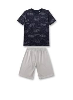 Sanetta Jungen-Schlafanzug kurz Blau | Hochwertiger und bequemer Schlafanzug aus Baumwolle für Jungen. Pyjamaset für Jungen 140 von Sanetta