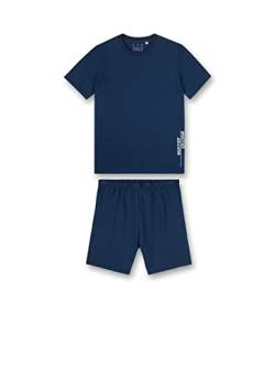 Sanetta Jungen-Schlafanzug kurz Dunkelblau | Bequemer Schlafanzug für Jungen kurz. | Pyjamaset Größe 176 von Sanetta