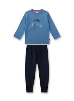 Sanetta Jungen-Schlafanzug lang Blau | Hochwertiger und bequemer Schlafanzug aus Bio-Baumwolle für Jungen. Pyjamaset für Jungen 092 von Sanetta