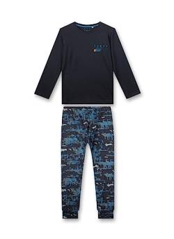 Sanetta Jungen-Schlafanzug lang Dunkelgrau | Bequemer Schlafanzug für Jungen lang. | Pyjamaset Größe 164 von Sanetta